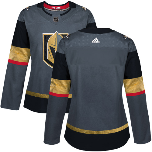 Adidas Vegas Golden Knights Blank Grey Home Authentic Women Stitched NHL Jersey